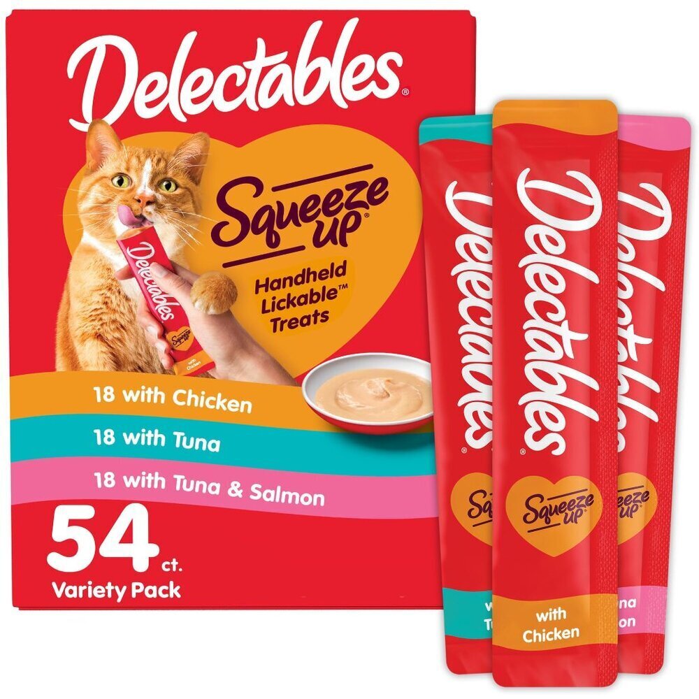 Grain-Free Lickable Cat Treats Variety Pack Interactive Handheld Snacks